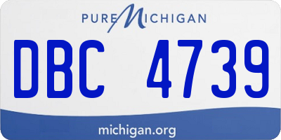 MI license plate DBC4739