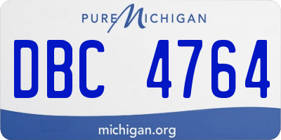 MI license plate DBC4764