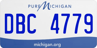 MI license plate DBC4779
