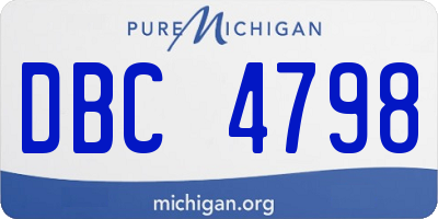 MI license plate DBC4798