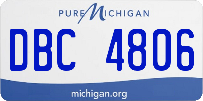 MI license plate DBC4806