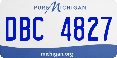 MI license plate DBC4827
