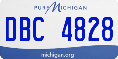 MI license plate DBC4828