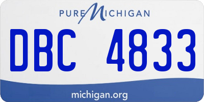 MI license plate DBC4833