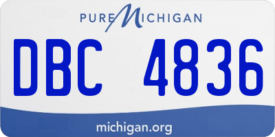 MI license plate DBC4836