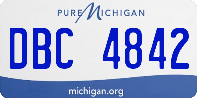 MI license plate DBC4842