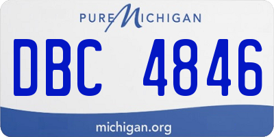 MI license plate DBC4846