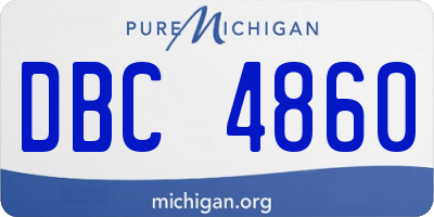MI license plate DBC4860
