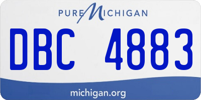 MI license plate DBC4883