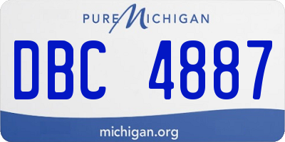 MI license plate DBC4887