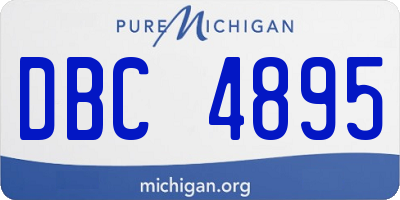 MI license plate DBC4895