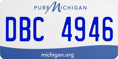 MI license plate DBC4946