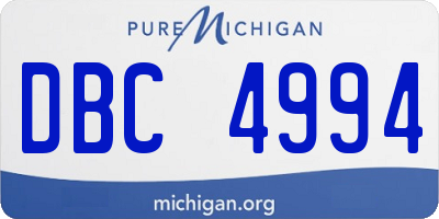 MI license plate DBC4994