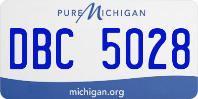 MI license plate DBC5028