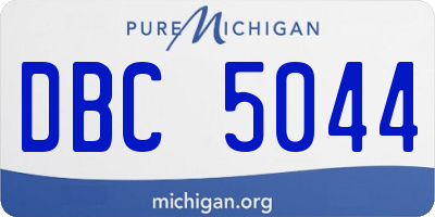 MI license plate DBC5044