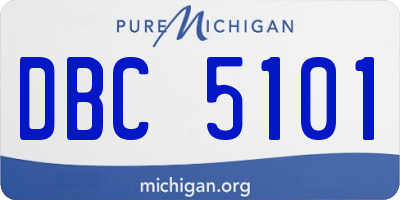 MI license plate DBC5101