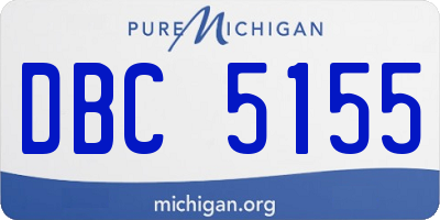 MI license plate DBC5155