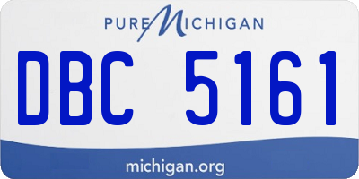 MI license plate DBC5161