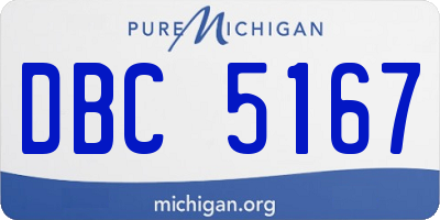 MI license plate DBC5167