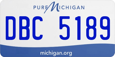 MI license plate DBC5189