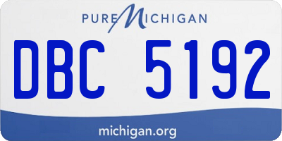 MI license plate DBC5192