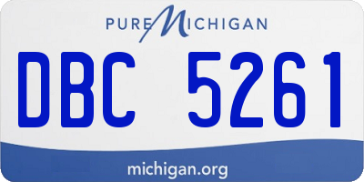 MI license plate DBC5261
