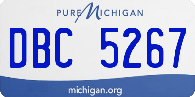 MI license plate DBC5267