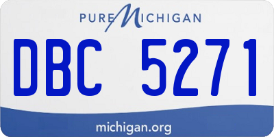 MI license plate DBC5271