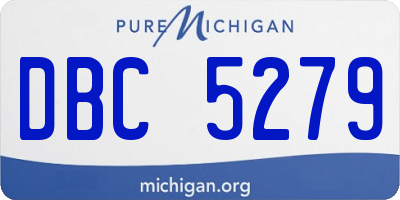 MI license plate DBC5279