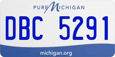 MI license plate DBC5291