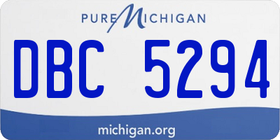 MI license plate DBC5294
