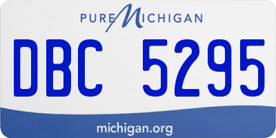 MI license plate DBC5295