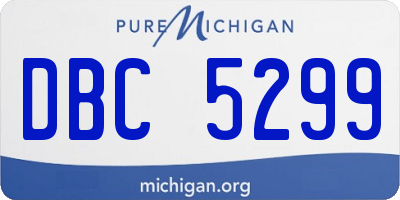 MI license plate DBC5299