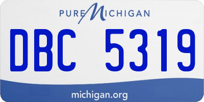 MI license plate DBC5319