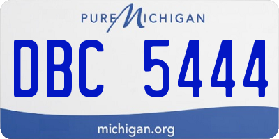 MI license plate DBC5444