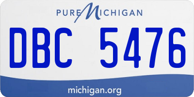 MI license plate DBC5476
