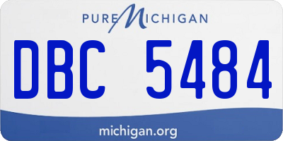 MI license plate DBC5484