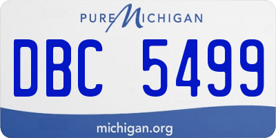MI license plate DBC5499