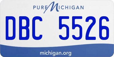 MI license plate DBC5526