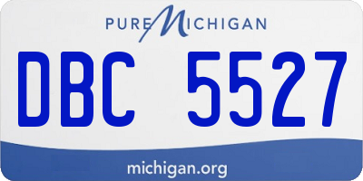 MI license plate DBC5527