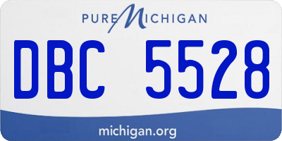 MI license plate DBC5528
