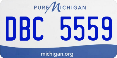 MI license plate DBC5559