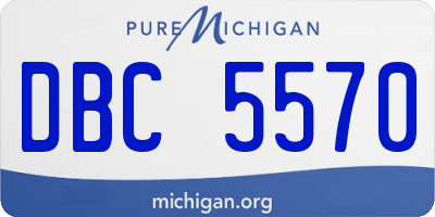 MI license plate DBC5570