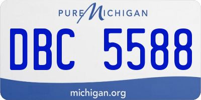 MI license plate DBC5588