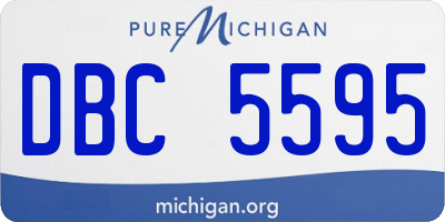 MI license plate DBC5595