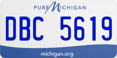 MI license plate DBC5619