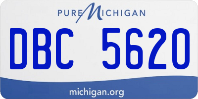 MI license plate DBC5620
