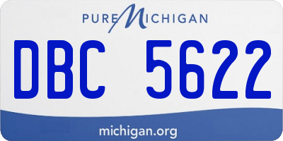 MI license plate DBC5622