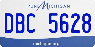 MI license plate DBC5628