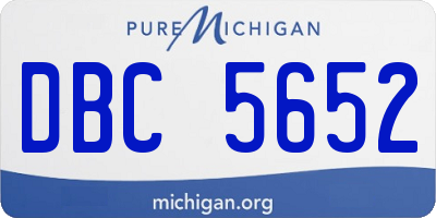 MI license plate DBC5652